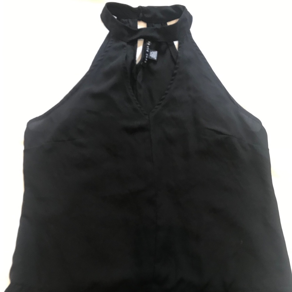 Black evening shirt lace trim